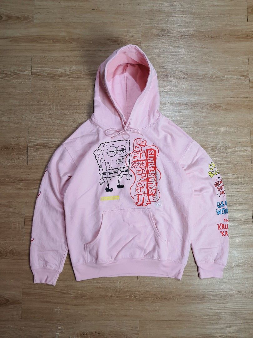 2021 Nickelodeon Sponge bob AOP Hoodie Pink Women s Fashion Activewear on Carousell