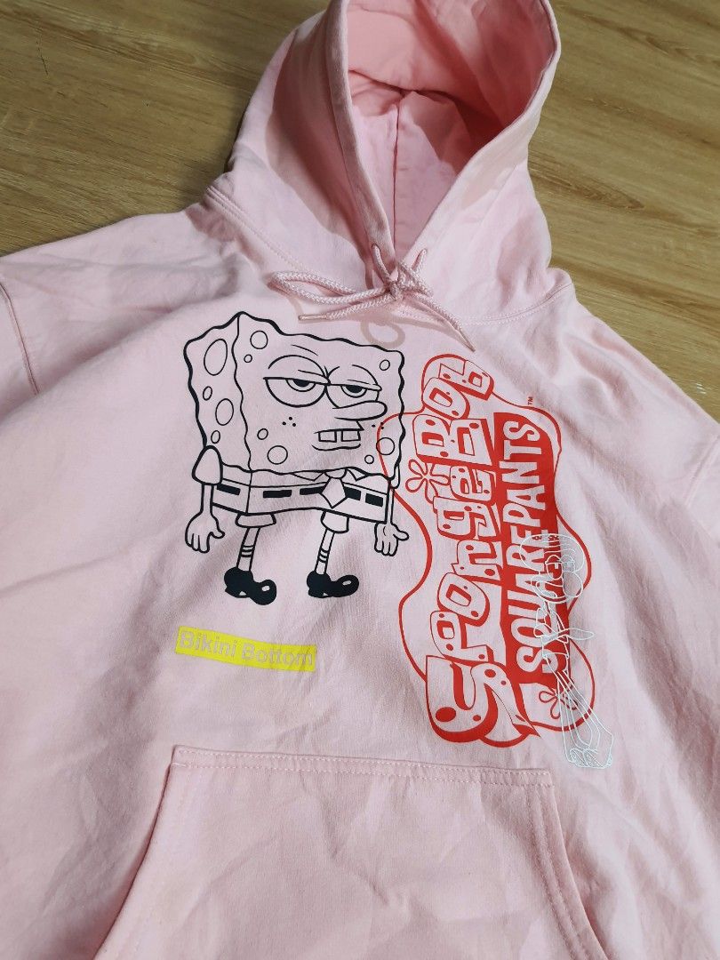 2021 Nickelodeon Sponge bob AOP Hoodie Pink Women s Fashion Activewear on Carousell