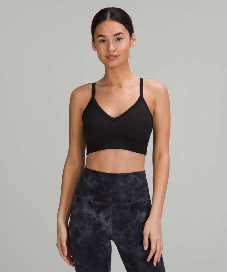 2 lululemon ebb to street bra C D in black Women s Fashion Activewear on Carousell