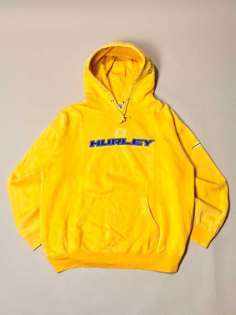 Yellow hurley hoodie sale