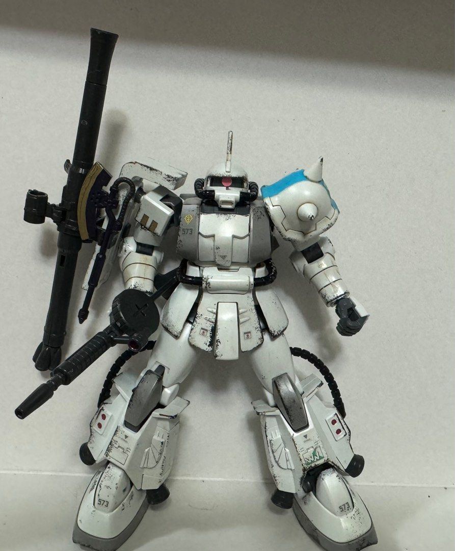 高達模型 0079 Msv 白狼專用 hguc hg ms-06 Zaku 渣古高機動型 上色 水貼 舊化 消光 完成品 所見所得, 興趣及 ...