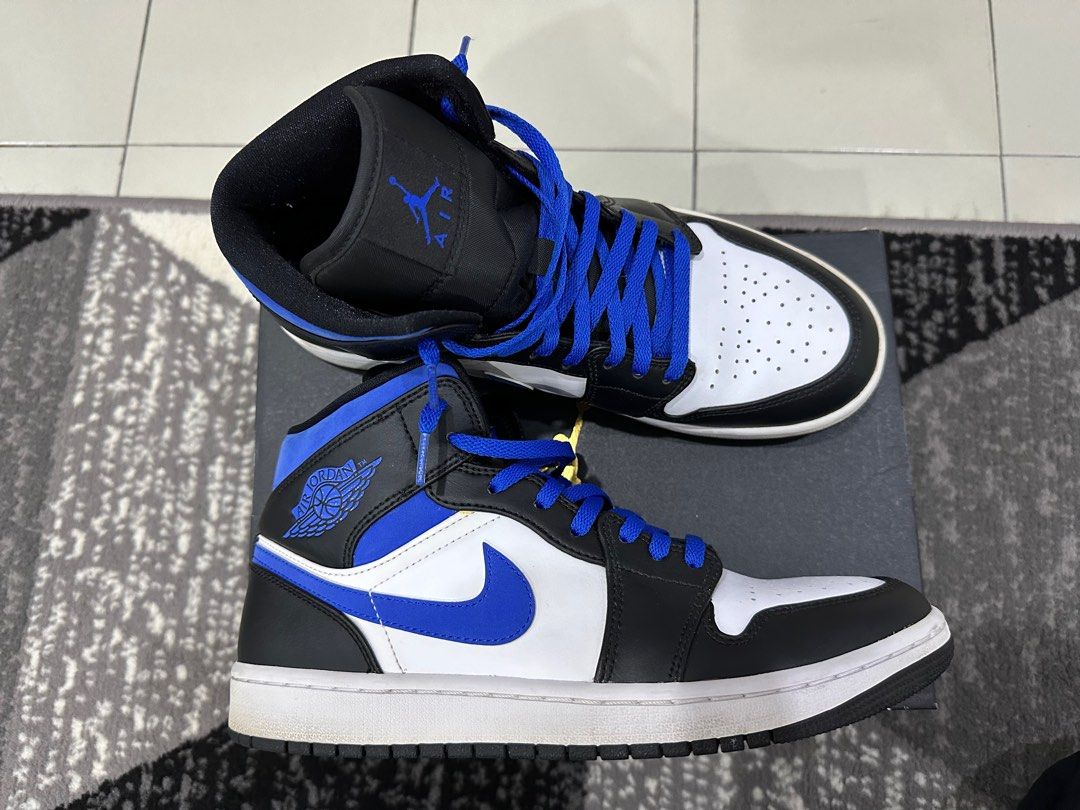 air jordan 1 mid racer blue