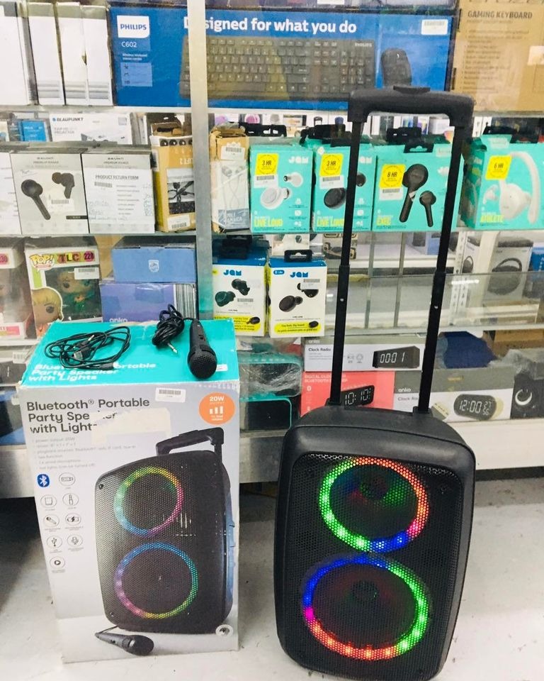 Anko Bluetooth Portable Party Speaker with Lights, Audio, Soundbars