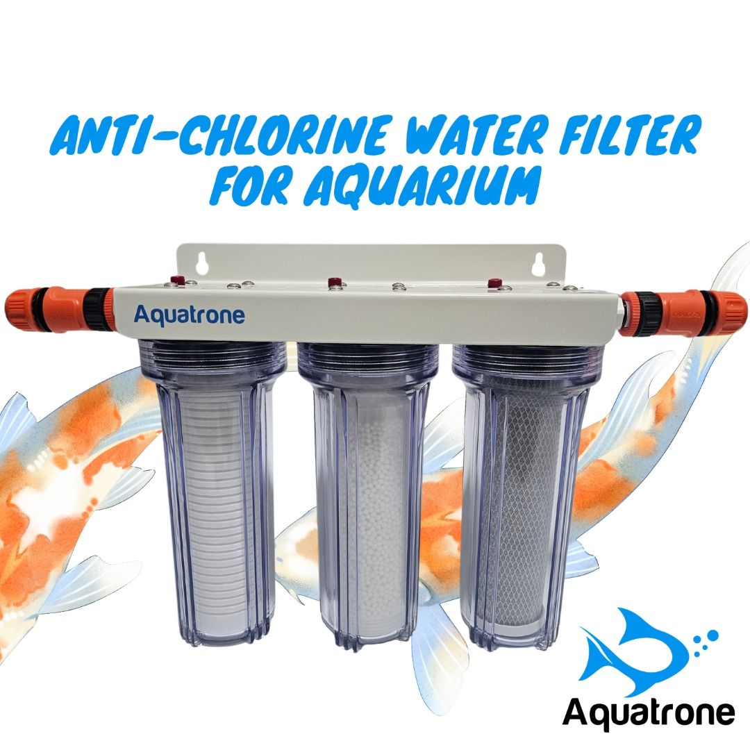 Aquatrone Antichlorine Filter 3 Stage Water Filter Aquarium Water Filtration for Aquariums Fish Tank Fish Stingray Arowana Discus Betta