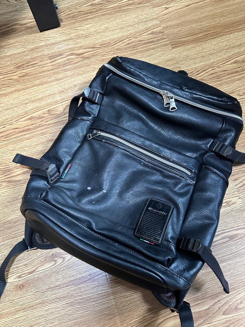 Bianchi Maestosita Square Rucksack Leather Backpack Men s Fashion Bags Backpacks on Carousell