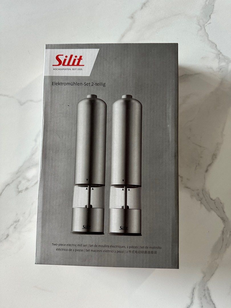 BNIB Silit Two Piece Electric Mill Set, Furniture & Home Living, Kitchenware & Tableware, Cookware & Accessories on Carousell