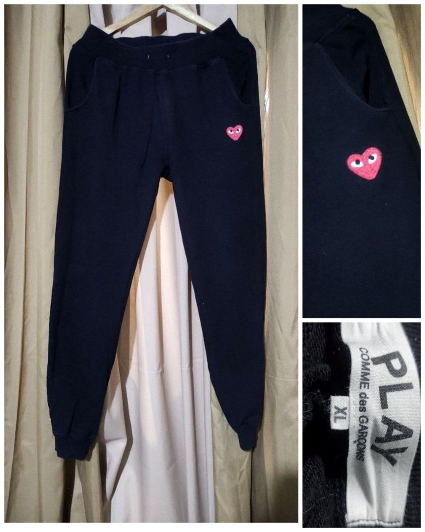 CDG PLAY JOGGING PANTS Men s Fashion Bottoms Joggers on Carousell