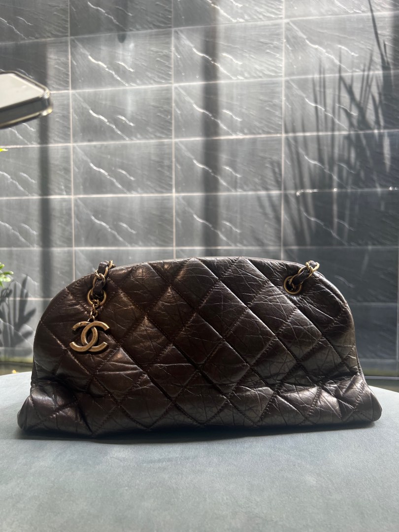Chanel Mademoiselle shoulder bag calf skin, Luxury, Bags Wallets