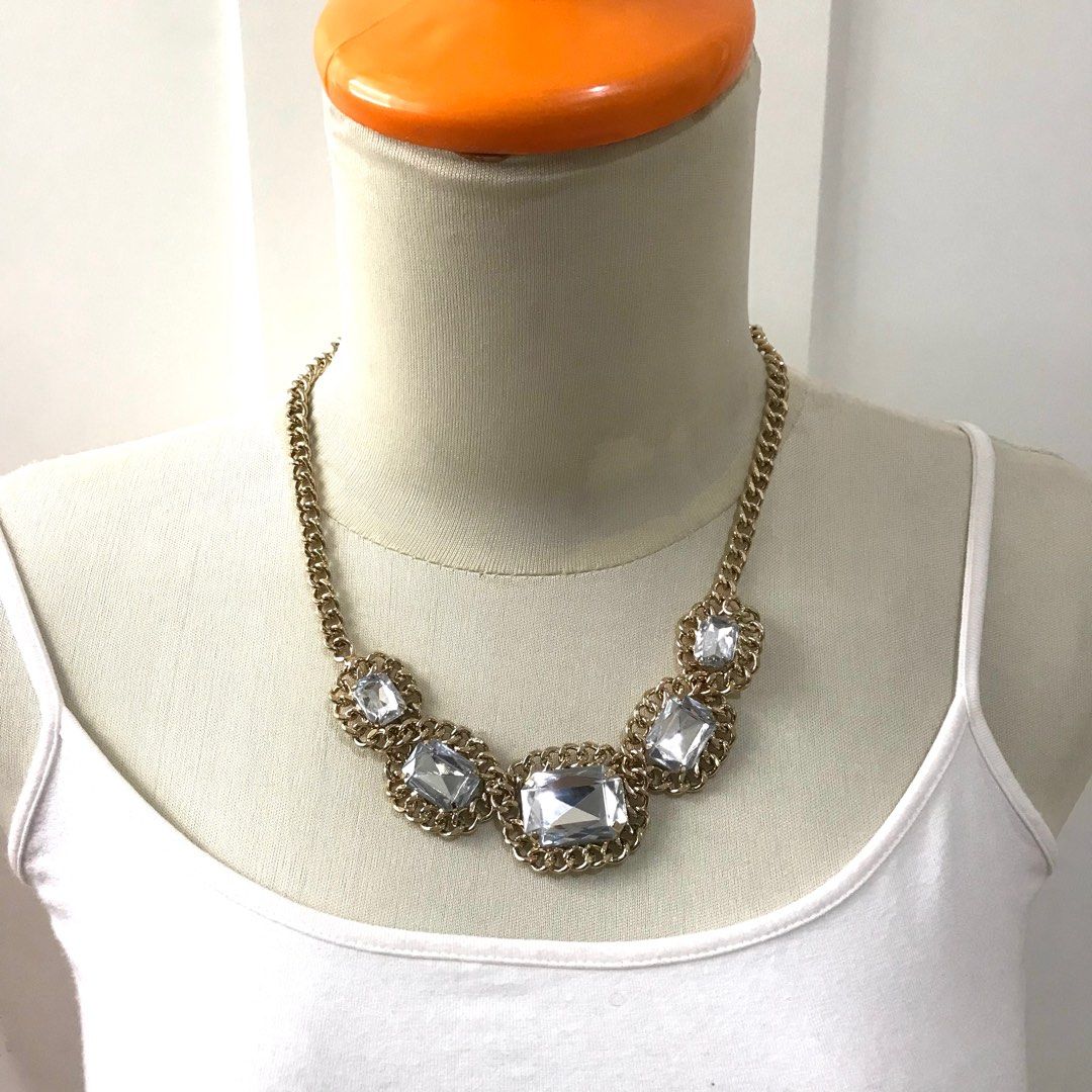 COLETTE Kalung Chain Bling Bling (baca diskripsi), Fesyen Wanita ...