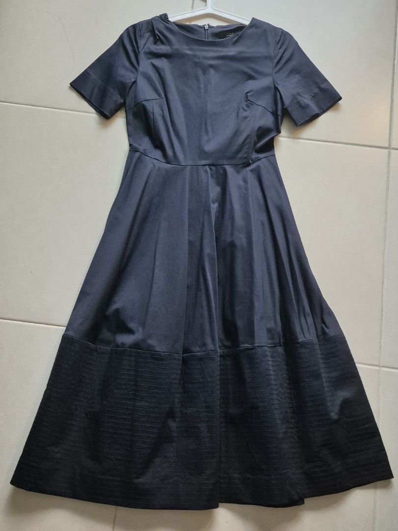princess polly baby blue dress COS navy blue midi dress, Women's Fashion, Dresses & Sets, Dresses on  Carousell