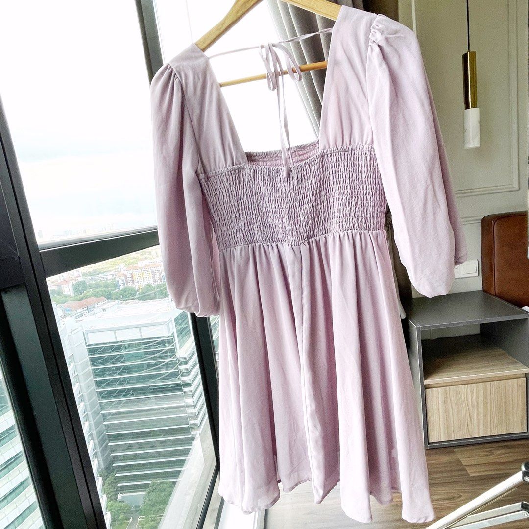 chinese dress ladies Layered Babydoll Mini Dress Vanilla / S main image 0