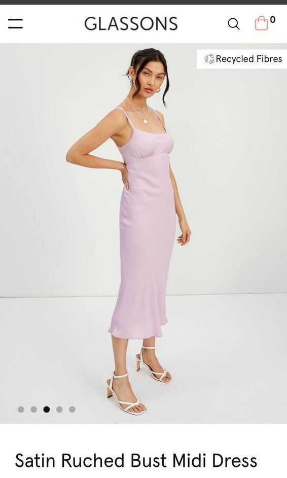glassons satin ruched bust midi dress in lilac purple Women s Fashion Dresses Sets Dresses on Carousell