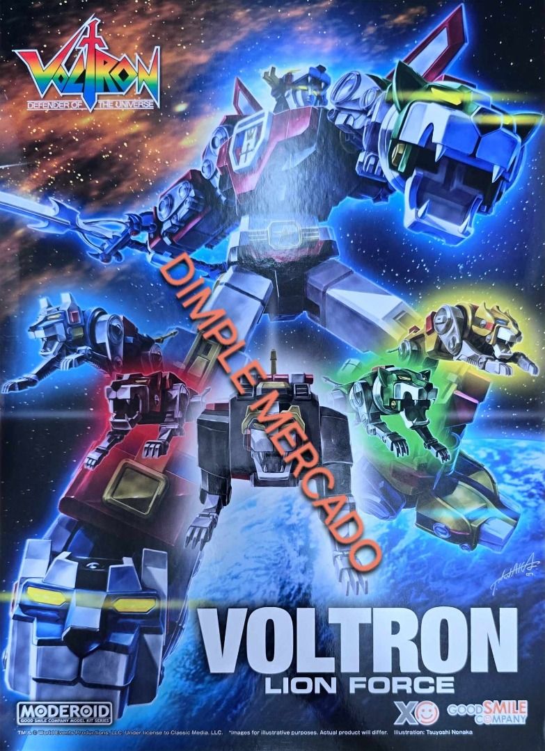 Good Smile Company Moderoid Voltron Model Kit (Category: Gundam & Model Kits) located in Manila. Submitted by dimple.mercado (Listing ID 1314087506, Image 1). Description: Product Features - 7.9 inches (20cm) - Made of plastic - From the Voltron animated series - Fully articulated figure when complete - Five mecha can combine to form Voltron without extra parts - Instructions may or may not include English translation Box Contents - Pieces to bui