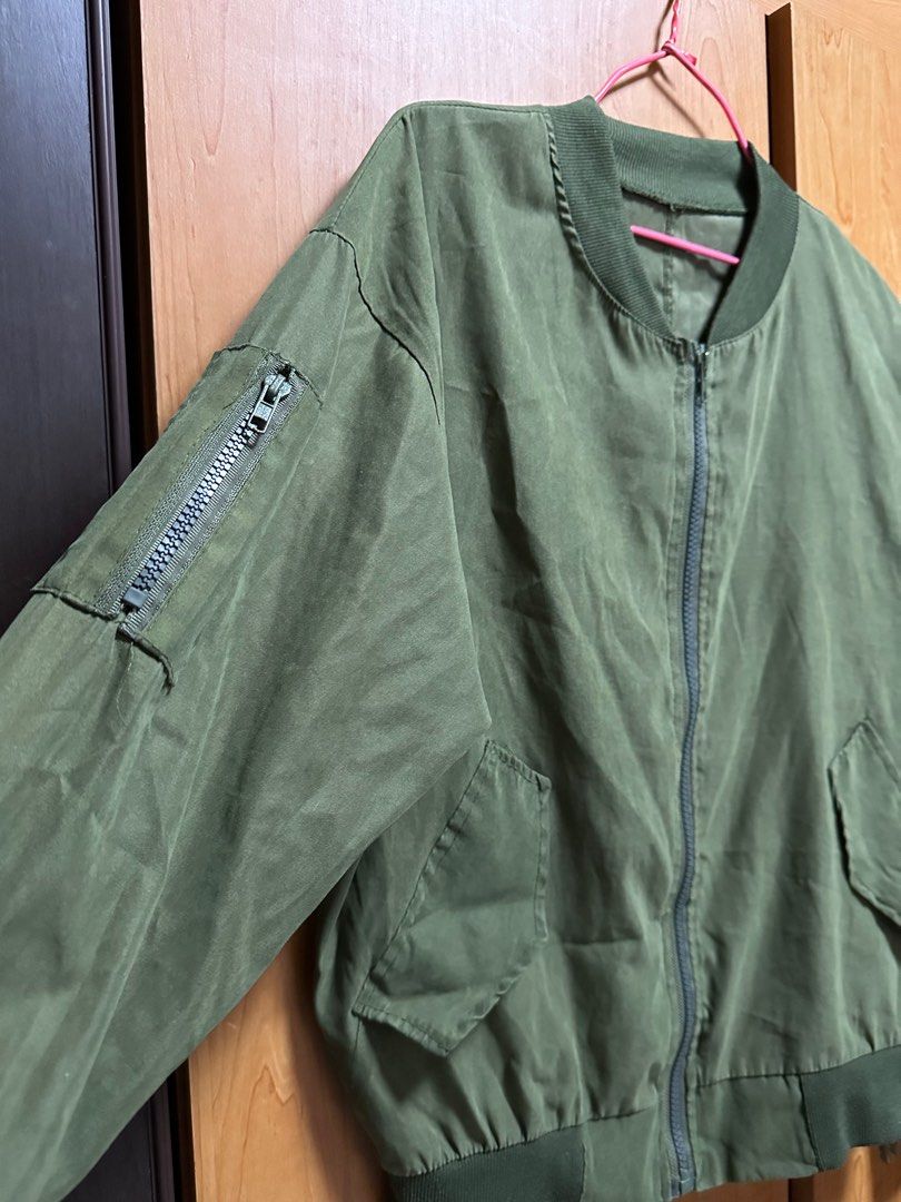Thin green jacket online