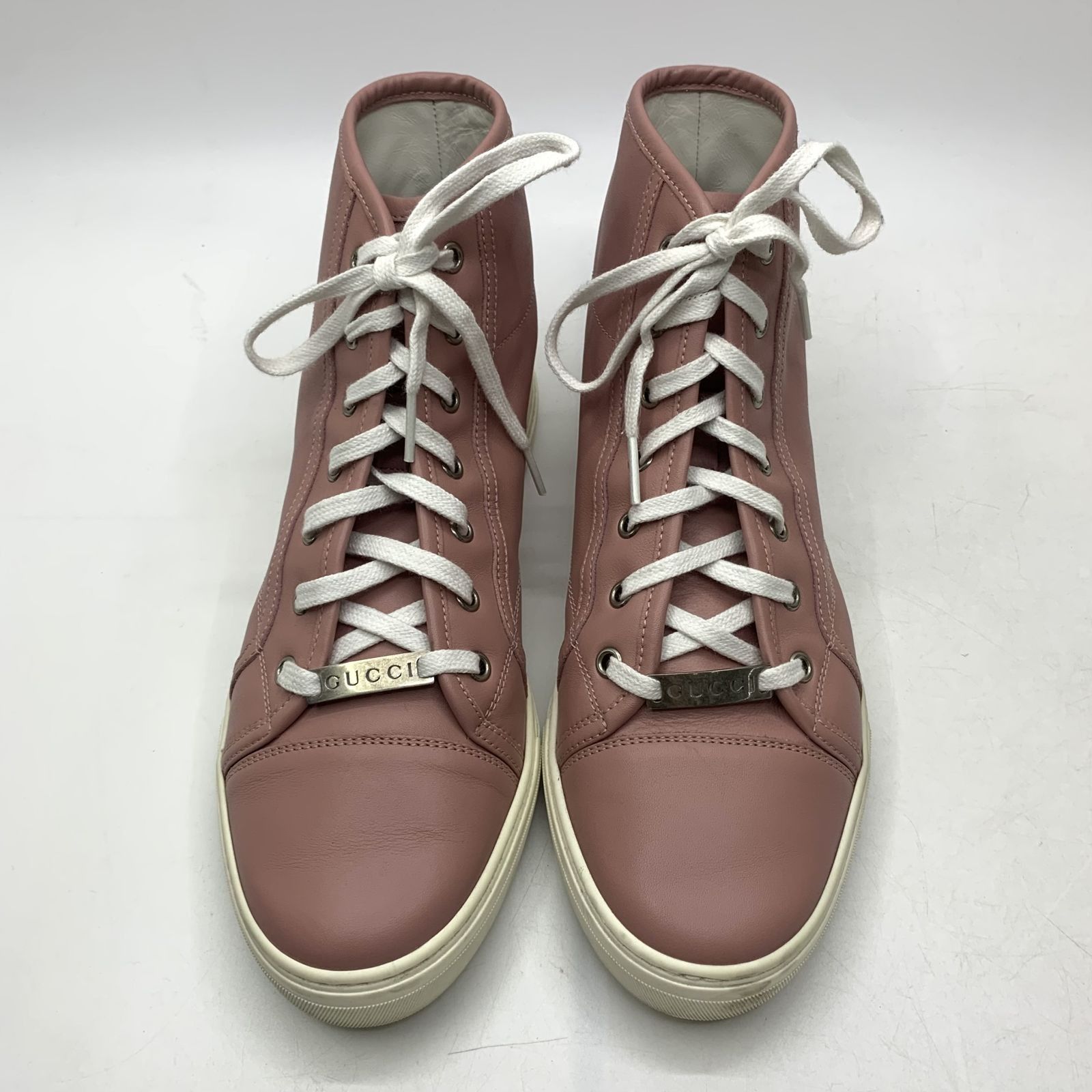 GUCCI PINK 423299 HIGH CUT SNEAKERS 39.5 247032415