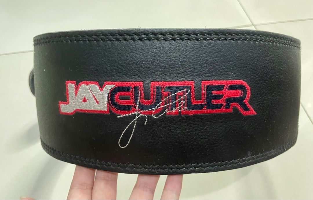 Cintura Powerlifting Jay Cutler J2014: Pelle E Fibbia Doppio Perno, Per Sollevamento Pesi E Palestra