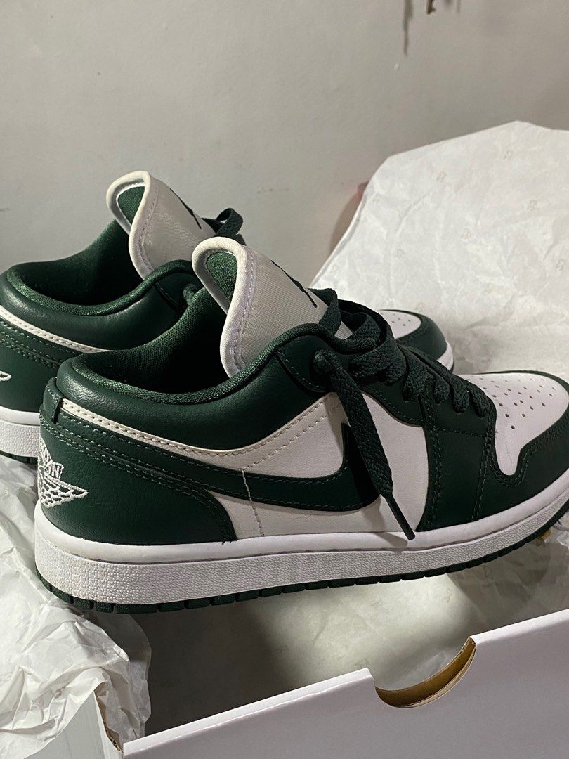 Jordan 1 Low Womens (Category: Sneakers) located in Manila. Submitted by buyrandom (Listing ID 1313996702, Image 2). Description: Jordan 1 Low White/Galactix Jade Size 7 WMNS Bought in Jordan Manila last November 2023 Often used, as a corporate girlie 100% Authentic, with og box Slightly negotiable.