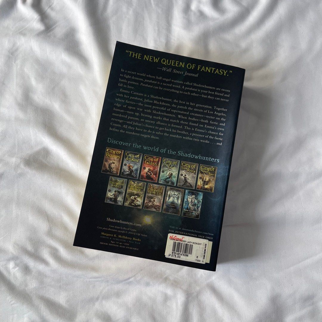 lady midnight by cassandra clare (Category: Storybooks) located in Paranaque City. Submitted by strawbiesoo (Listing ID 1314046294, Image 2). Description: 🤍 slightly negotiable, read once mop gcash maya bank transfer mod ggx jnt lbc lala grab ୨୧ rfs : decluttering .