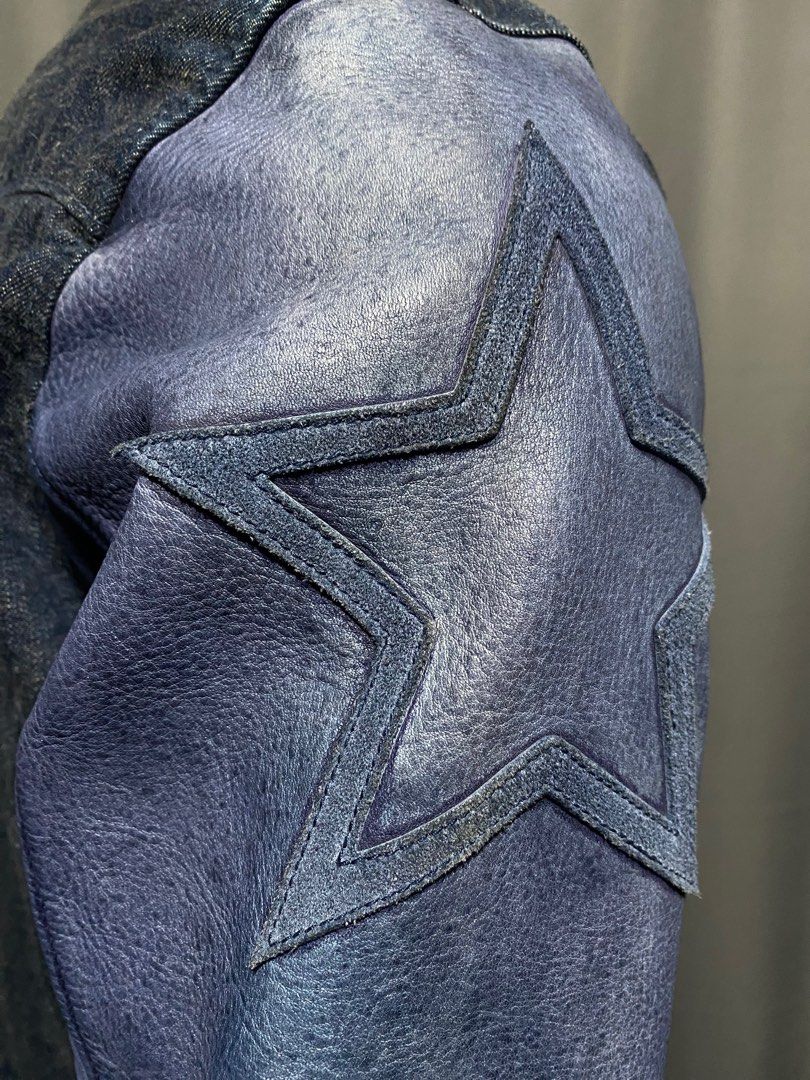 Levis denim jacket leather sleeves shop