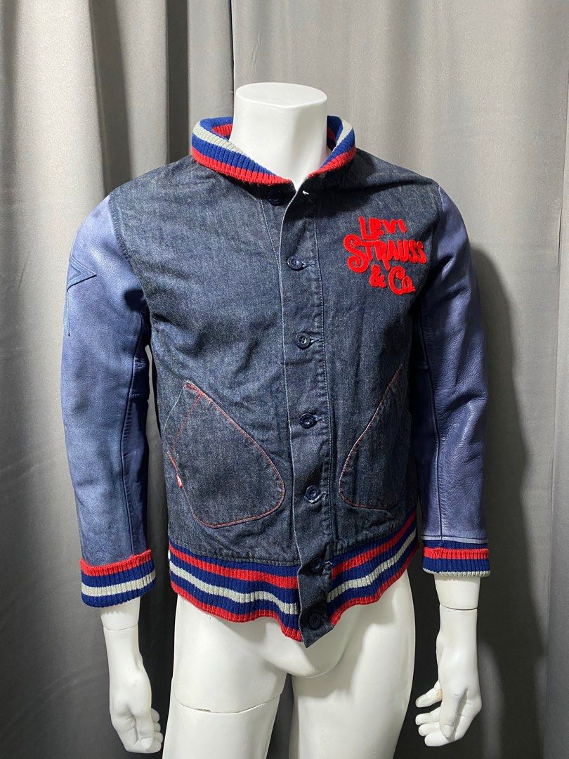 Levis Denim Jacket with Leather Sleeves