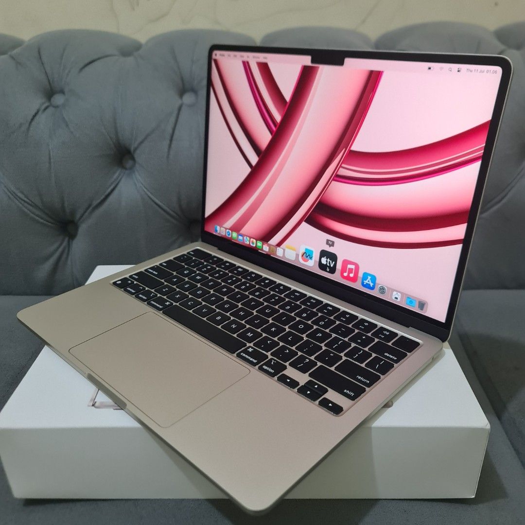 Macbook Air M3 Chip 2024 13 6 Inch 8gb 256Gb Starlight BNOB Resmi macbook-air-m3-chip-2024-13-6-inch-8gb-256gb-starlight-bnob-resmi