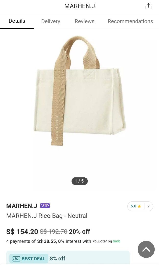 Authentic Marhen J Ricky Canvas Tote Bag Women s Fashion Bags Wallets Shoulder Bags on Carousell