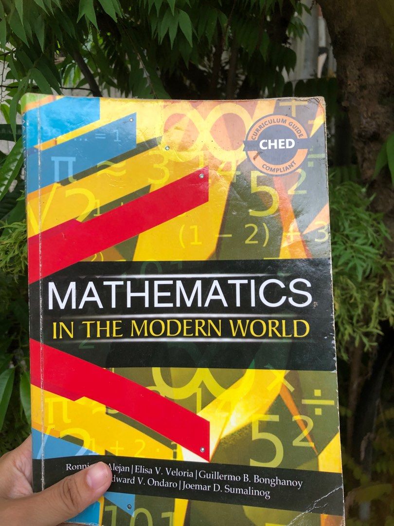 Mathematics in Modern World (General Education) (Category: Textbooks) located in Dagupan City. Submitted by declutterfairie (Listing ID 1314096395, Image 1). Description: -few stains -may few pencil markings -di gaano nagamit ng may ari -may name ng may-ari -price is negotiable.
