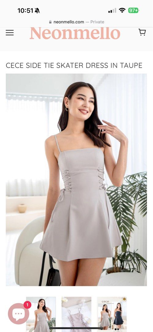 Taupe skater dress outlet