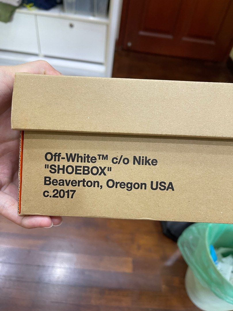 Off white nike shoe box on sale