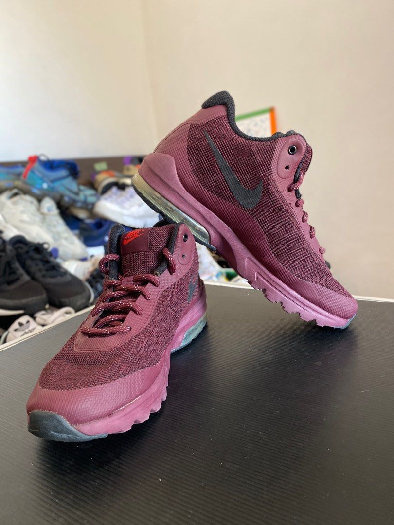Nike Air Max Invigor Mid Maroon Men s Size 42 insole 27cm basketball shoes 858654 600