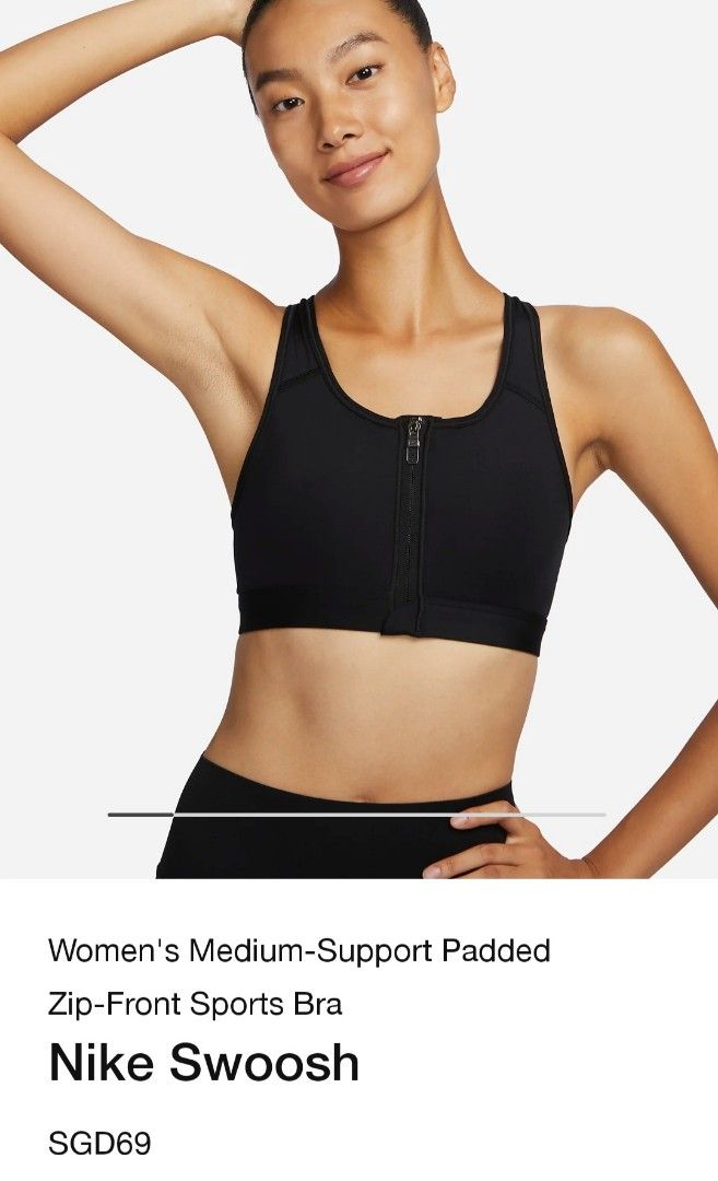 Nike sports bra zipper front clearance