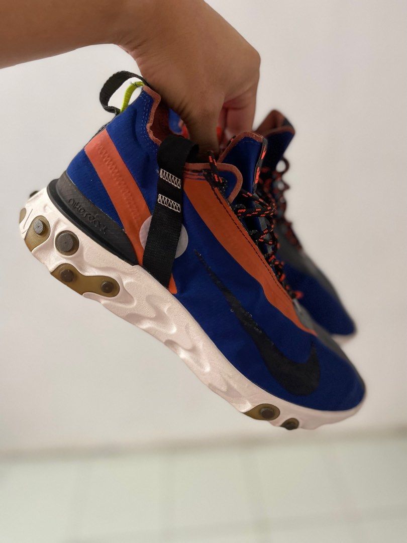Nike React Runner Mid WR ISPA Blue Void Team Orange Men s Fashion Footwear Sneakers on Carousell