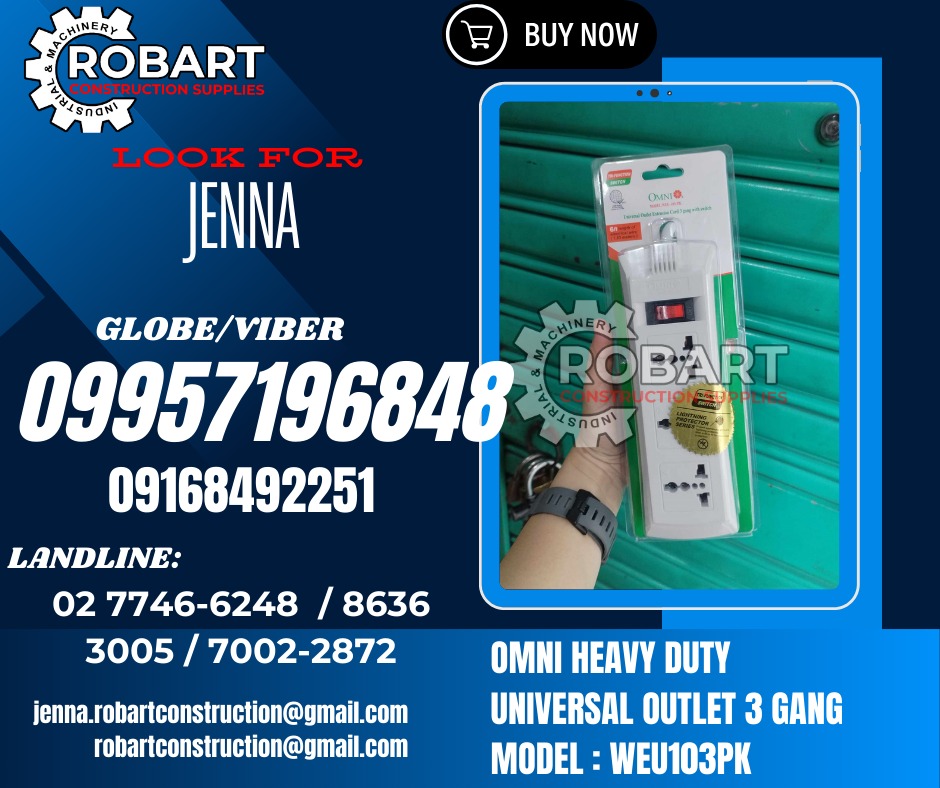 Omni Heavy Duty Universal Outlet 3 gang model : WEU103PK, Furniture ...