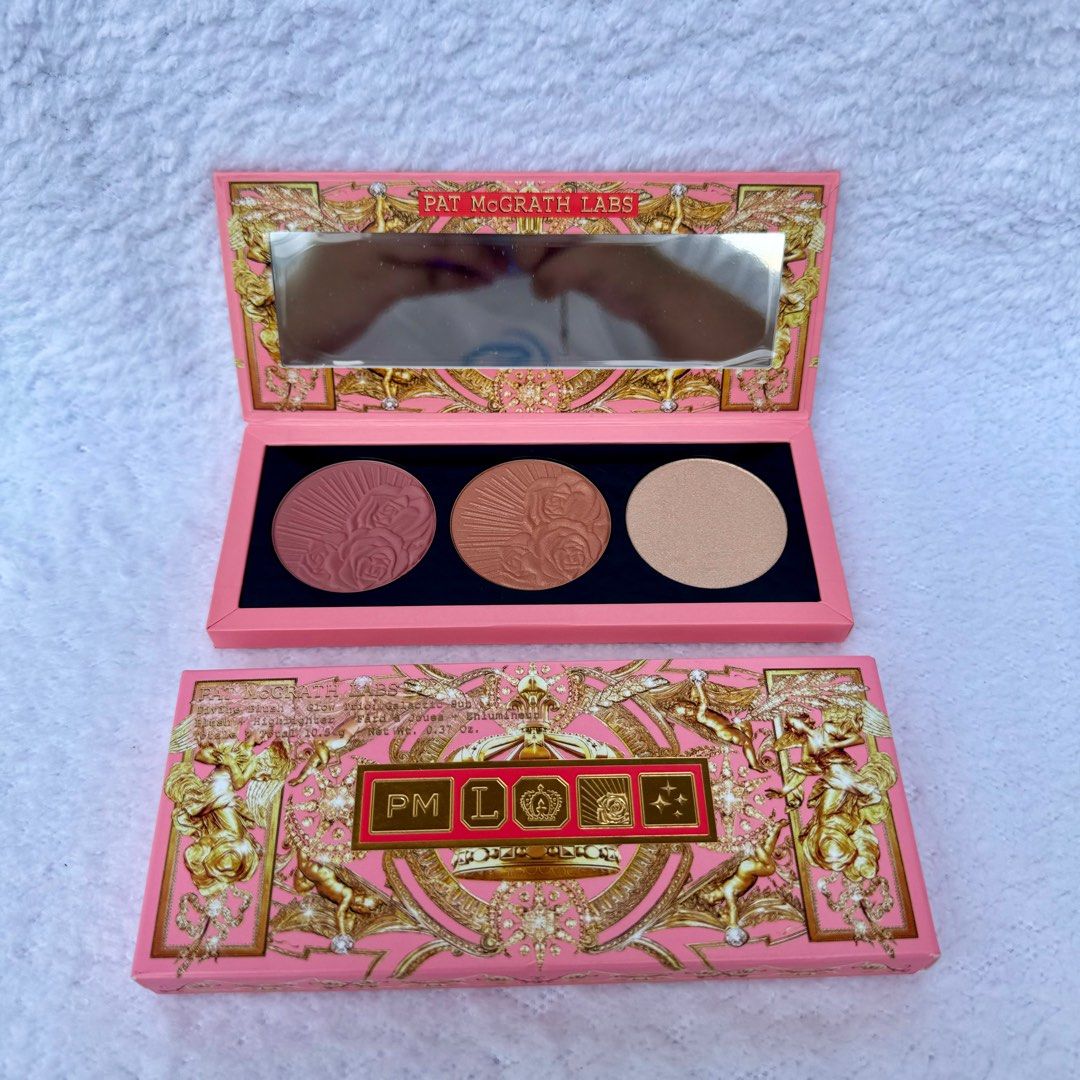 Pat Mcgrath Blush Glow Palette (Category: Makeup) located in Taguig. Submitted by bnplswmakeup (Listing ID 1314038651, Image 1). Description: Brand New Pat Mcgrath Divine Blush + Glow in Galactic Sun - 2,300 PHP MOP: BPI/Gcash Shipping via J&T/Grab/Lalamove 1 day reservation only. No rush shipping. I work at night kaya by schedule lang po ang shipping. .