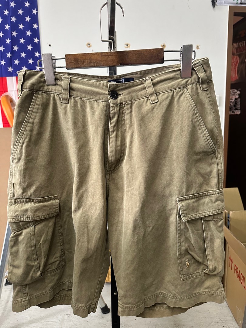 Polo By Ralph Lauren Khaki Cargo Shorts Men s Fashion Bottoms Shorts on Carousell