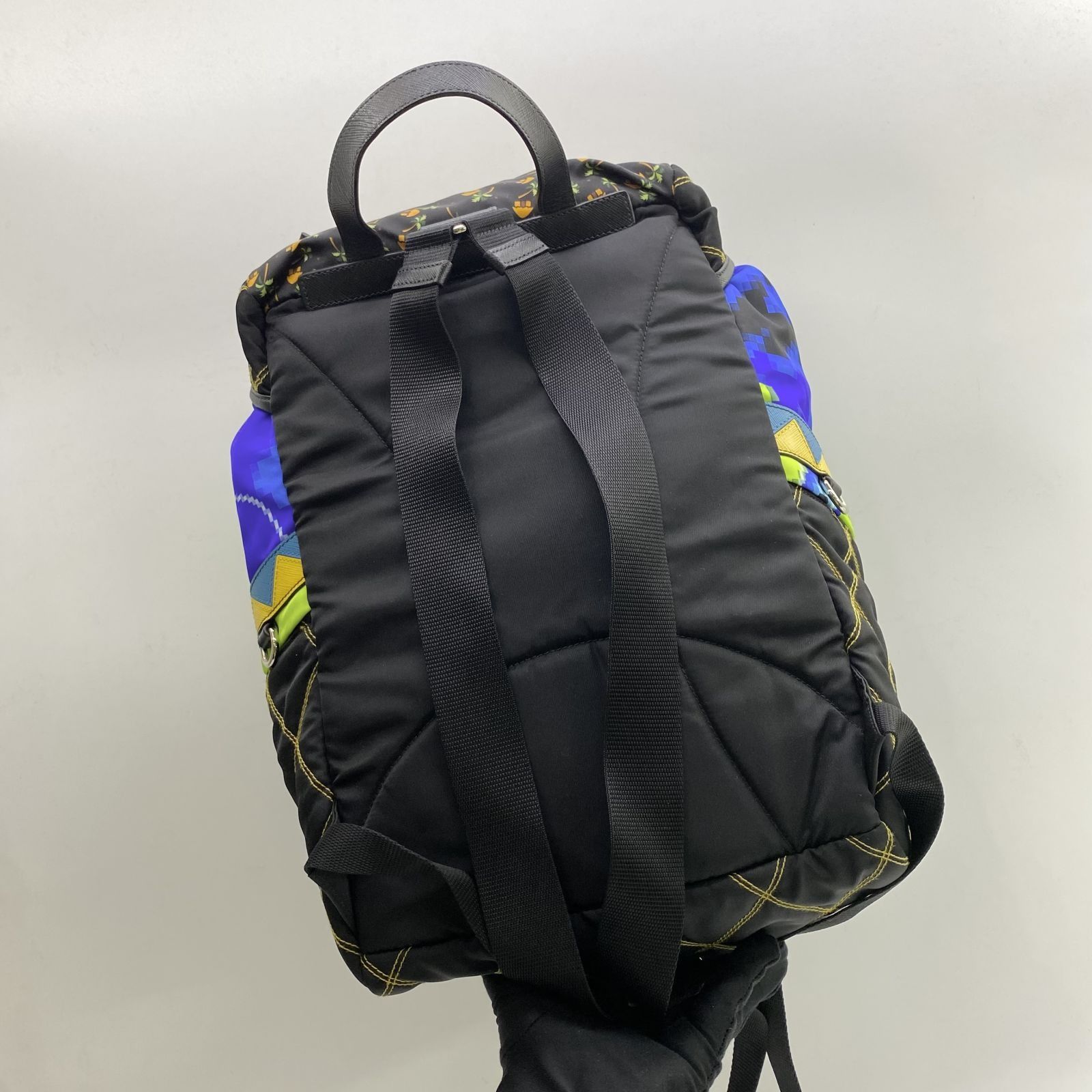 PRADA 1BZ039 MULTICOLOUR NYLON TESSUTO DRAWSTRING BACKPACK 247032246