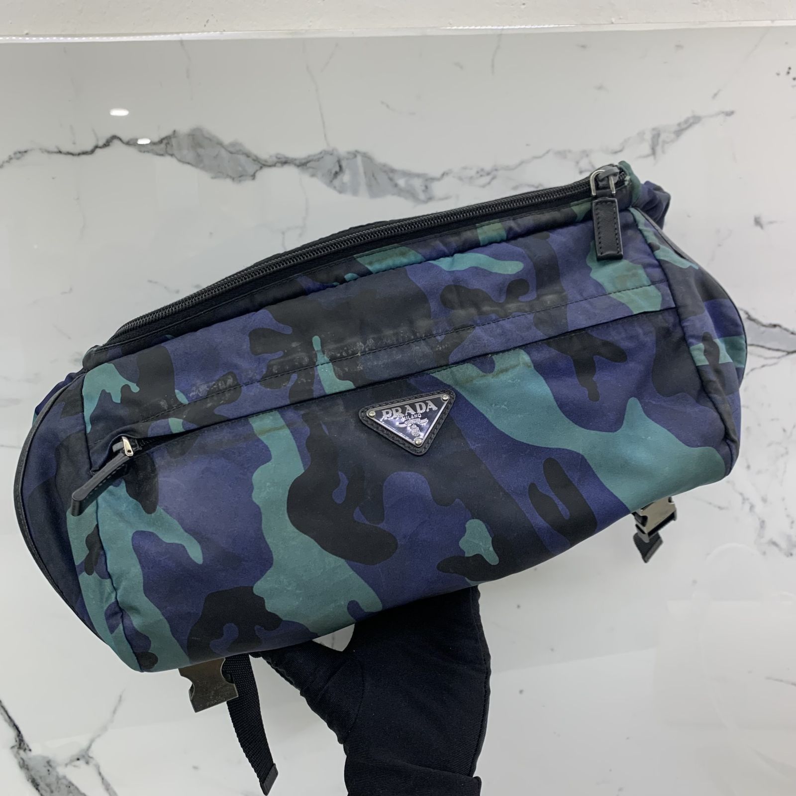 PRADA VA0991 NYLON TESSUTO CAMOUFLAGE CROSSBODY BAG W CARD 247032247