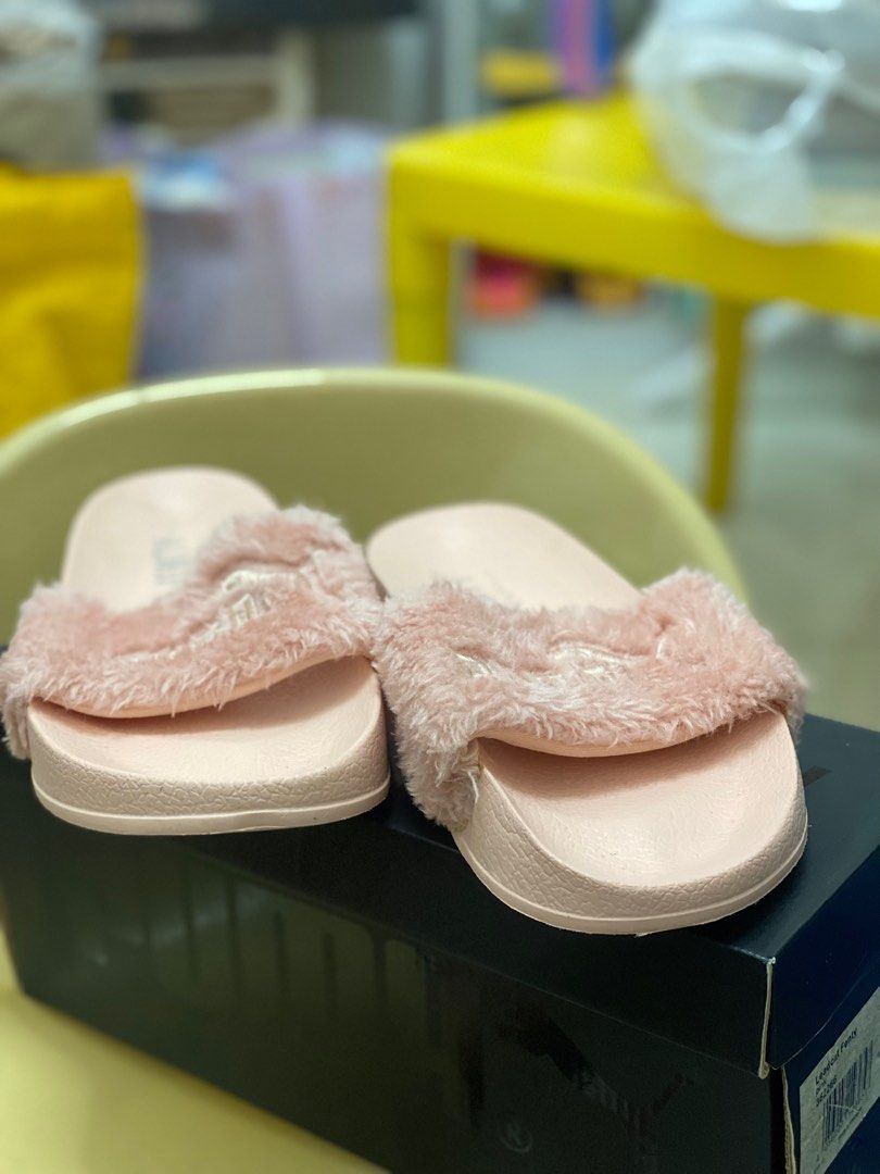 Puma fur slides pink online