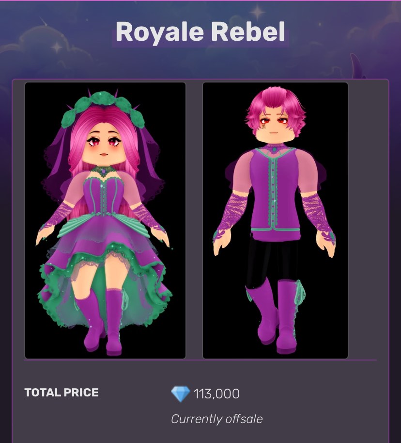 Roblox Royale High Royale Rebel Set, Video Gaming, Gaming Accessories