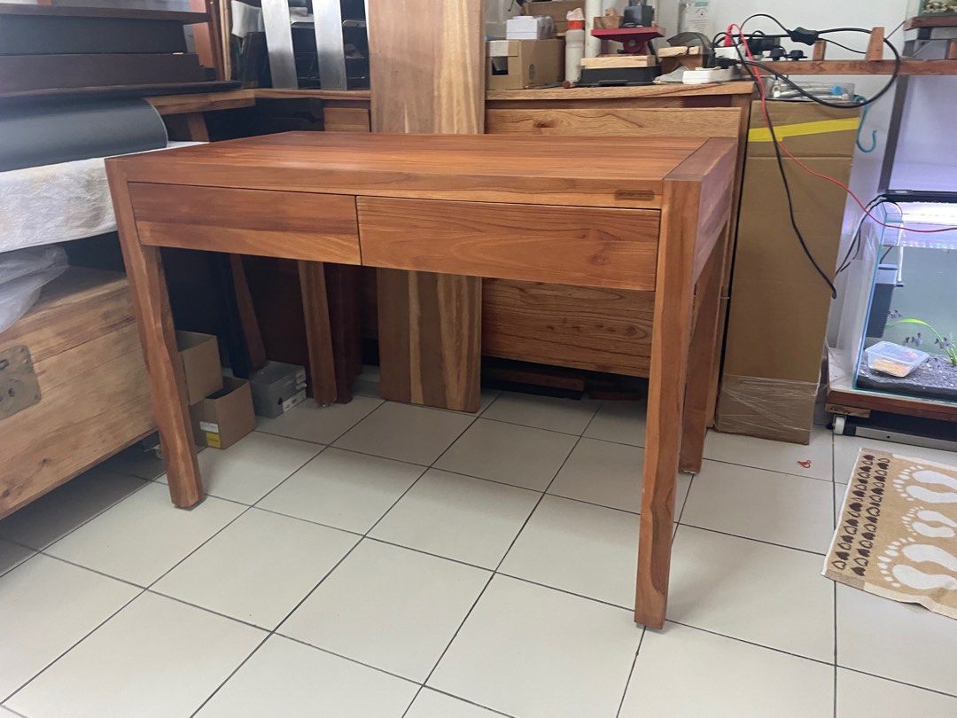 Furbished service Sanded with matt lacquer Scanteak enkle 110 60 77cm lacquered free delivered Tampines Pasiris immediately