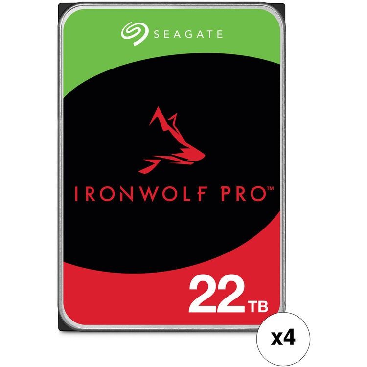 Seagate 22TB IronWolf Pro 7200 rpm SATA III 3.5" Internal NAS HDD (CMR, Retail, 4-Pack) (Category: Computer Parts & Accessories) located in Ajax. Submitted by abdulazizk07036 (Listing ID 1314073369, Image 1). Description: In the Box 4 x Seagate 22TB IronWolf Pro 7200 rpm SATA III 3.5" Internal NAS HDD (CMR) 5-Year Manufacturer Warranty 3-Year Manufacturer Warranty (Data Recovery Service with Registration).