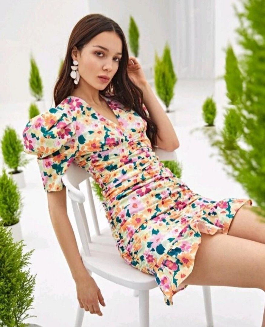 sachin and babi light blue dress INGVY Long Dresses for Women Summer Women Long Sleeve Scoop Neck Dress  Casual Evening Party Mermaid Dress (Color : Light Brown, Size : L)   Dxbrunners