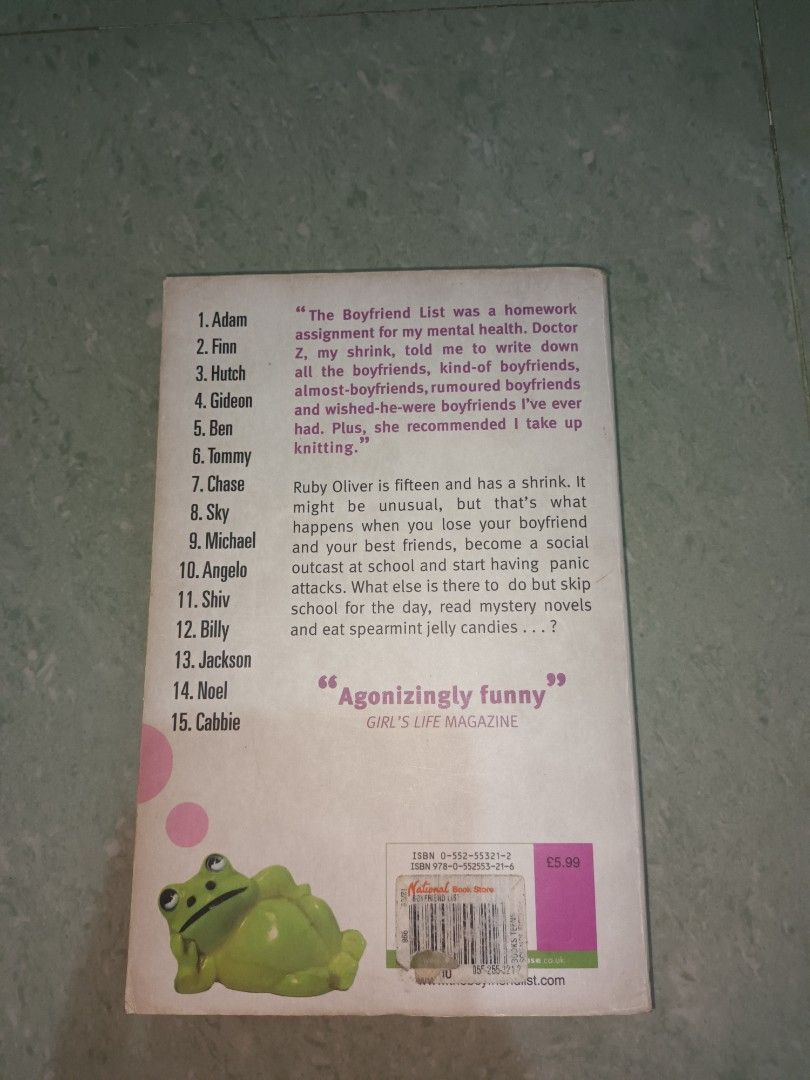 The Boyfriend List (Category: Storybooks) located in Manila. Submitted by ndmc_ (Listing ID 1314014442, Image 2). Description: .