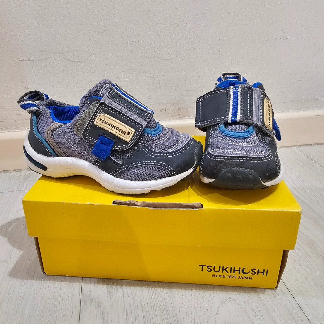 Tsukihoshi Gray Blue Shoes US 7 UK 6.5 Babies Kids Babies Kids Fashion on Carousell