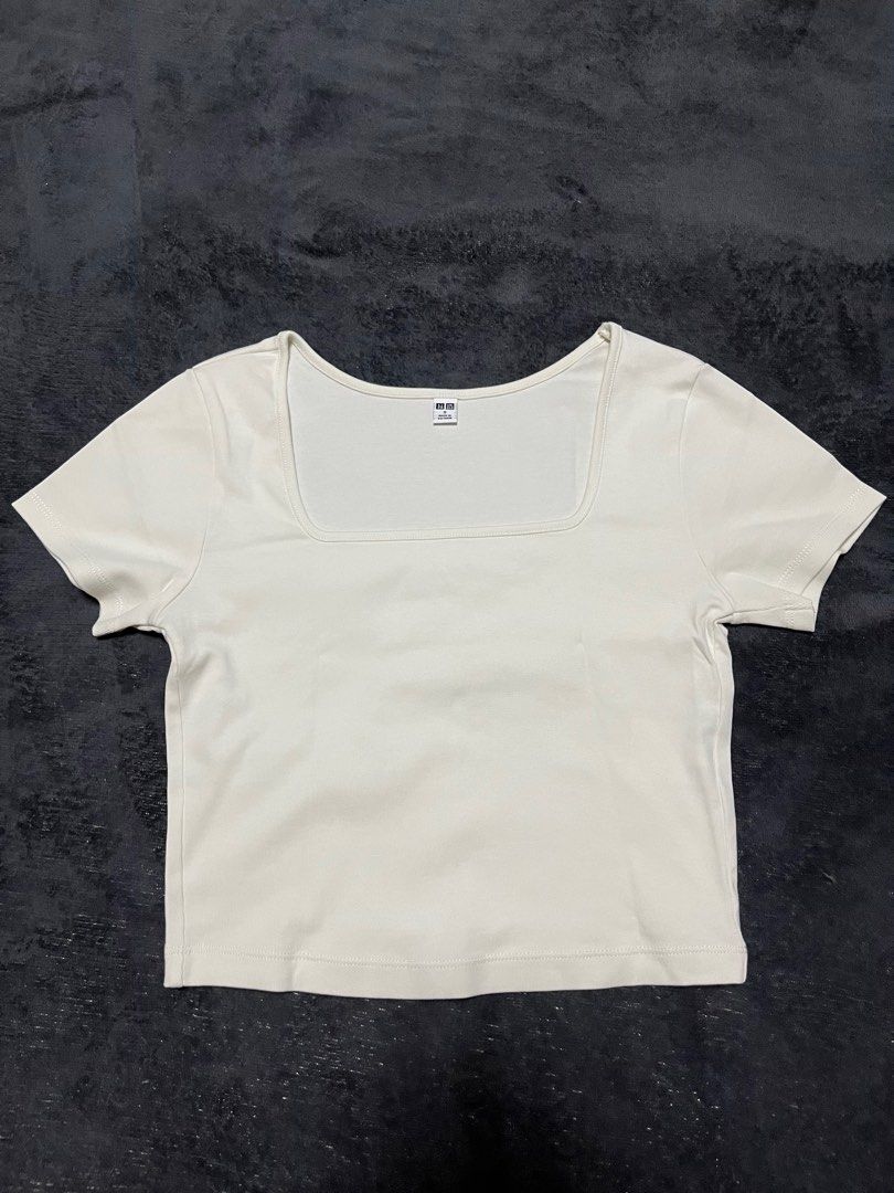 UNIQLO Cream Cropped Top (Category: Shirts) located in Cagayan de Oro. Submitted by dollydeclutter (Listing ID 1314031356, Image 1). Description: UNIQLO Cream Square Neck Cropped Top SIZE: Small PRICE: 550 MOP: GCash, BDO Bank Transfer RFS: Declutter, Never used PM for more Inquiries ♡.