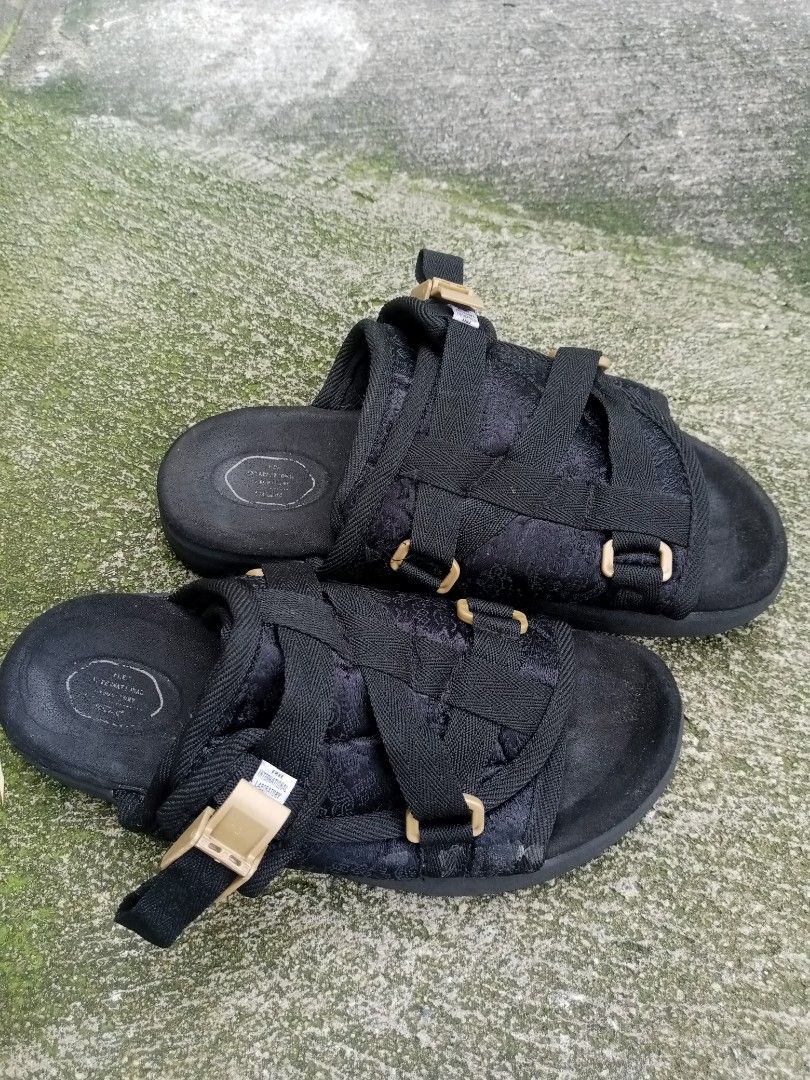Visvim x Clot Black Christo Sandal Men s Fashion Footwear Slippers Slides on Carousell