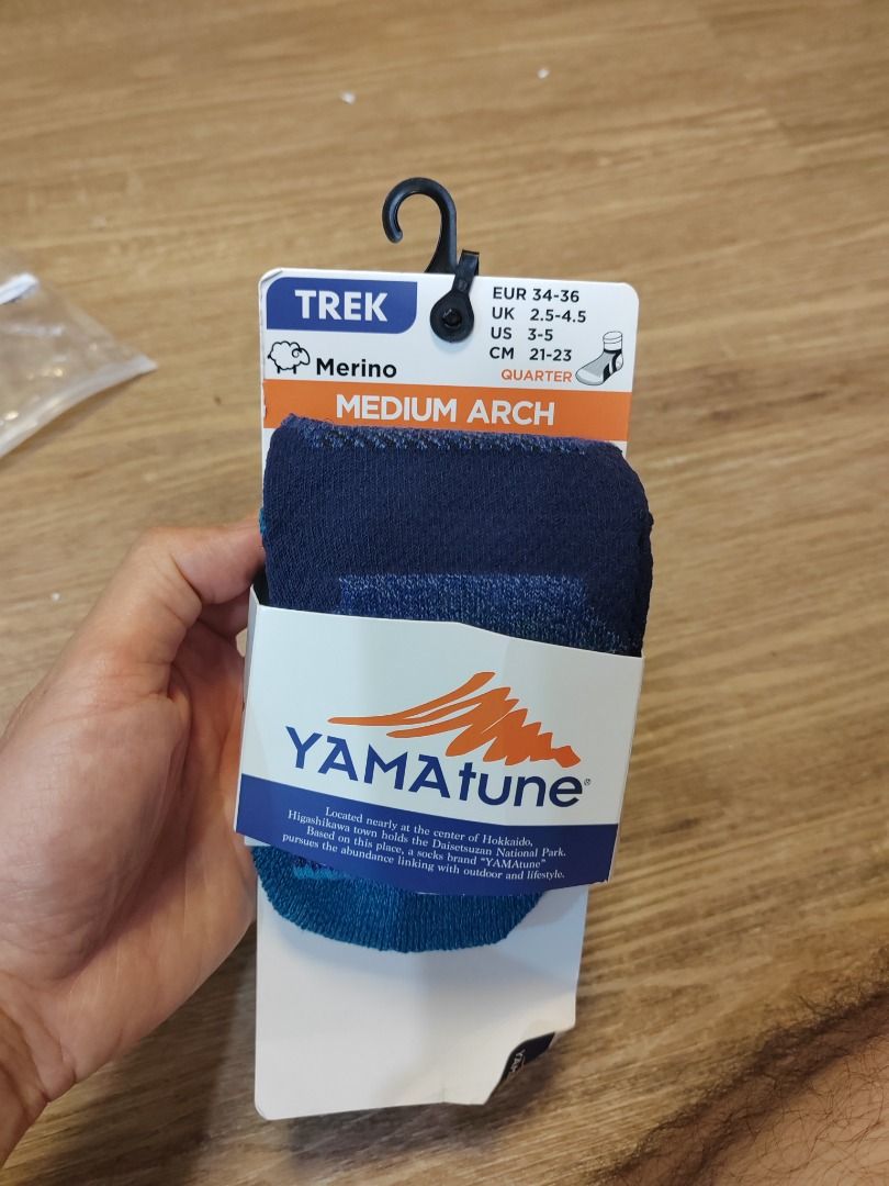 YAMATune Hikers Arch Socks Quarter 田徑行山遠足羽毛球低筒襪size 34 ~ 36, 運動產品, 其他運動配件-  Carousell