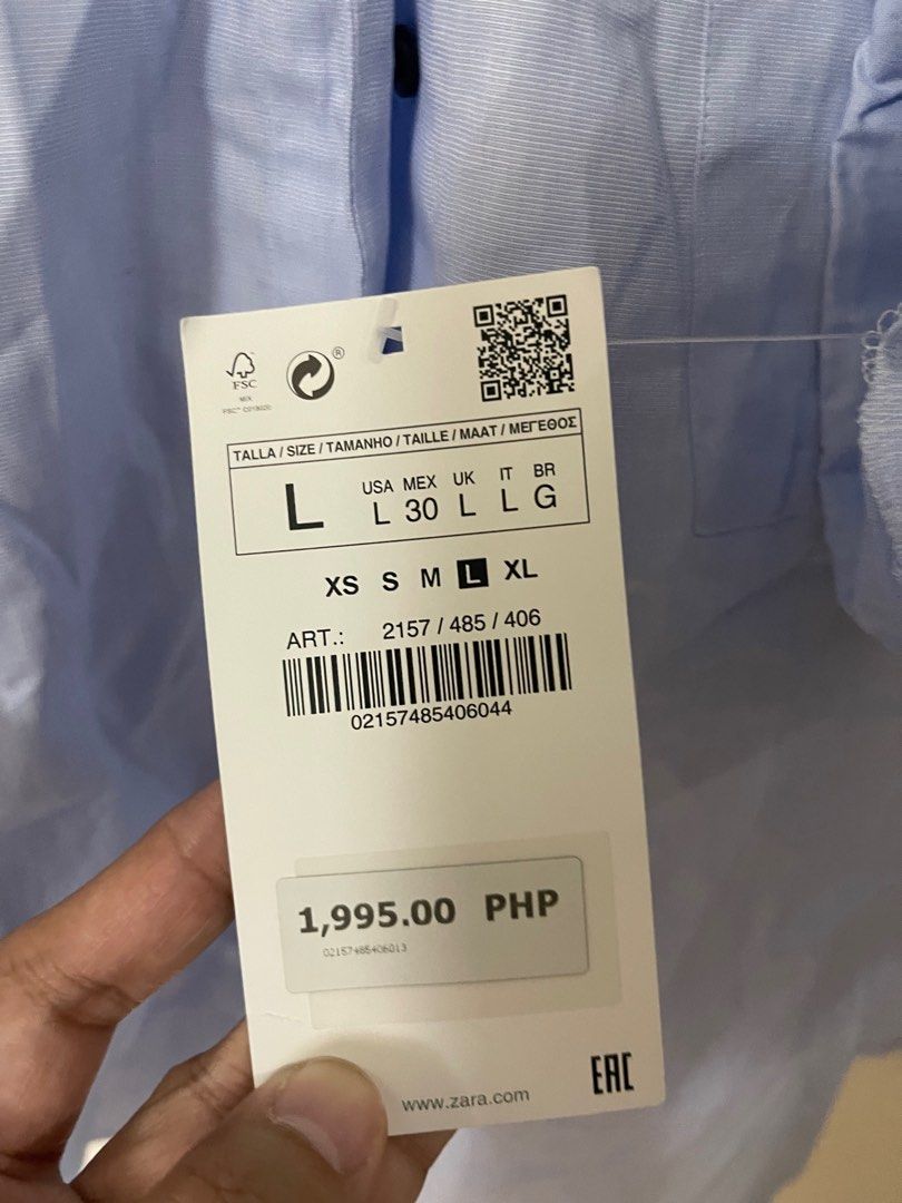 ZARA long sleeves (Category: Blouses) located in Mandaluyong City. Submitted by maxfilter (Listing ID 1314081796, Image 2). Description: .