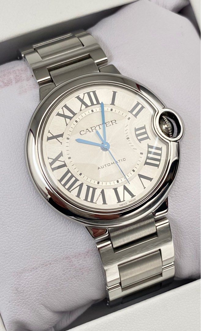 2014 Cartier Ballon Bleu Silver dial Blue Hands 36mm Ref. W6920046 Luxury Watches on Carousell