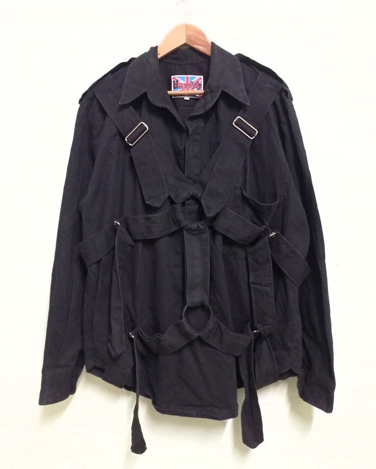 80s 90s Harry s London Parachute Bondage Shirt Jacket Men s Fashion Coats Jackets and Outerwear on Carousell